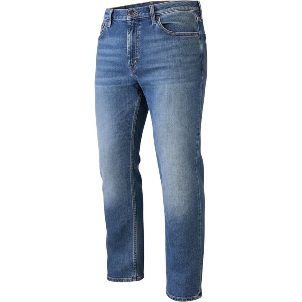 Mens Straight Leg Jeans Denim 42x30 Relaxed Classic Fit